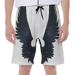 Black Demon Wings Print Men's Beach Shorts