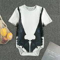 Black Demon Wings Print Men's Bodysuit