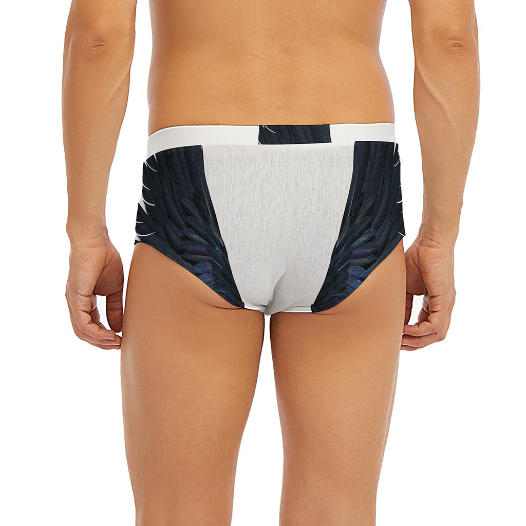 Black Demon Wings Print Men's Briefs