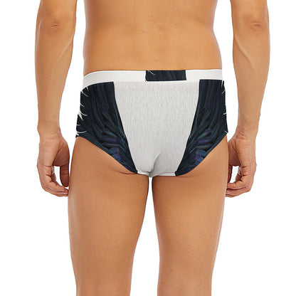 Black Demon Wings Print Men's Briefs