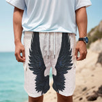 Black Demon Wings Print Men's Cargo Shorts
