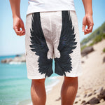 Black Demon Wings Print Men's Cargo Shorts