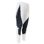 Black Demon Wings Print Men's Compression Pants