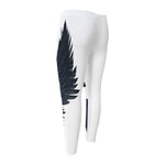 Black Demon Wings Print Men's Compression Pants