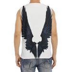 Black Demon Wings Print Men's Fitness Tank Top