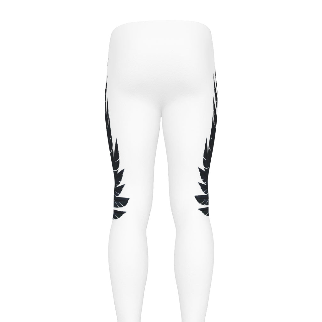 Black Demon Wings Print Men's leggings