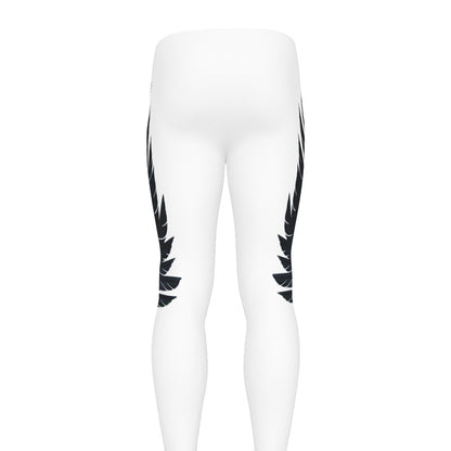 Black Demon Wings Print Men's leggings