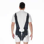Black Demon Wings Print Men's Rompers
