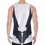 Black Demon Wings Print Men's Velvet Tank Top