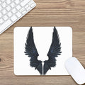 Black Demon Wings Print Mouse Pad