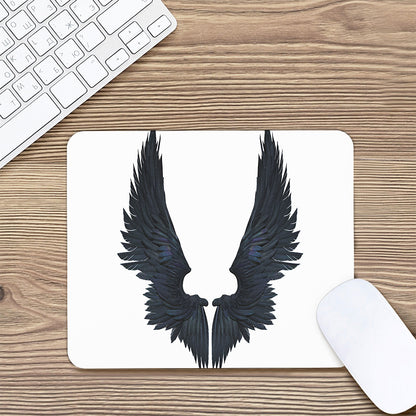 Black Demon Wings Print Mouse Pad