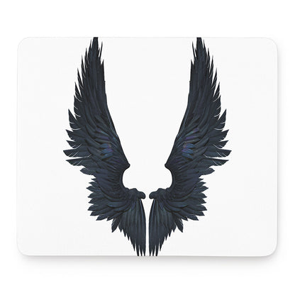 Black Demon Wings Print Mouse Pad
