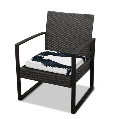 Black Demon Wings Print Outdoor Seat Cushion Cover