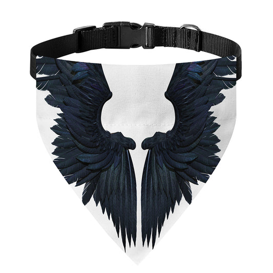Black Demon Wings Print Over The Collar Dog Bandana
