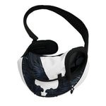 Black Demon Wings Print Pet Sling Carrier
