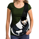 Black Demon Wings Print Pet Sling Carrier