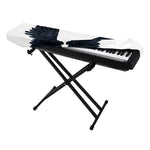 Black Demon Wings Print Piano Keyboard Cover