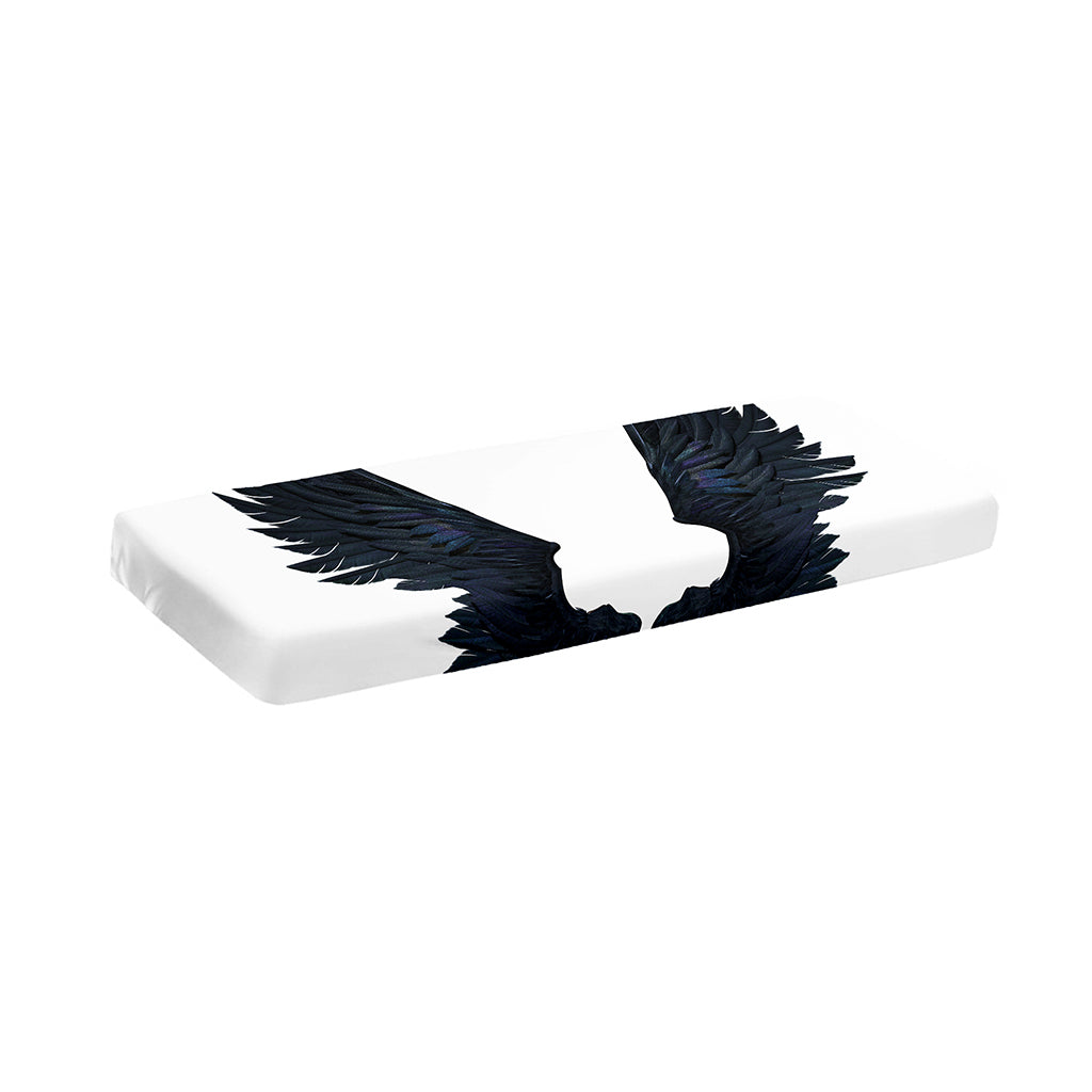 Black Demon Wings Print Piano Keyboard Cover