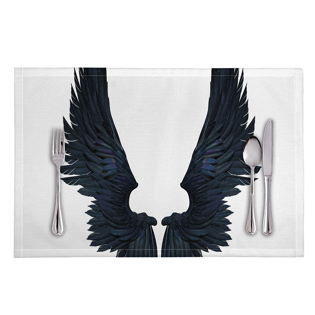 Black Demon Wings Print Placemat