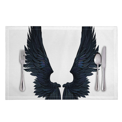 Black Demon Wings Print Placemat