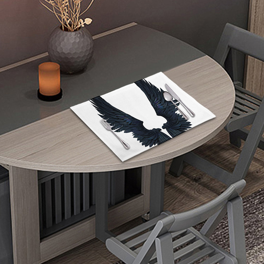 Black Demon Wings Print Placemat