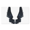 Black Demon Wings Print Polyester Doormat