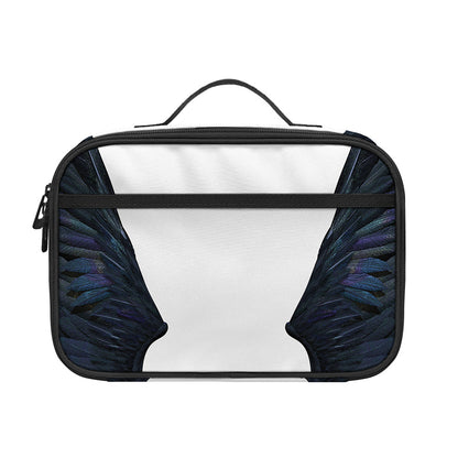 Black Demon Wings Print Portable Lunch Bag