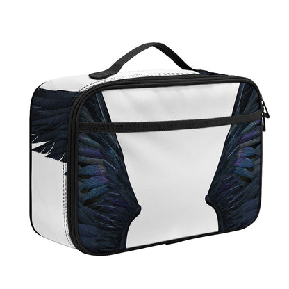Black Demon Wings Print Portable Lunch Bag