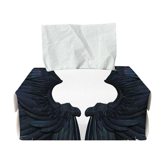 Black Demon Wings Print Rectangle Tissue Box Cover