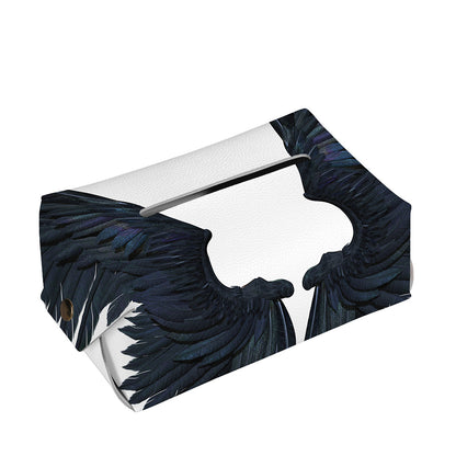Black Demon Wings Print Rectangle Tissue Box Cover