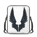 Black Demon Wings Print Rectangular Crossbody Bag