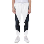 Black Demon Wings Print Scuba Joggers