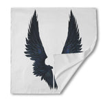 Black Demon Wings Print Silk Bandana