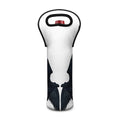 Black Demon Wings Print Single Neoprene Wine Tote