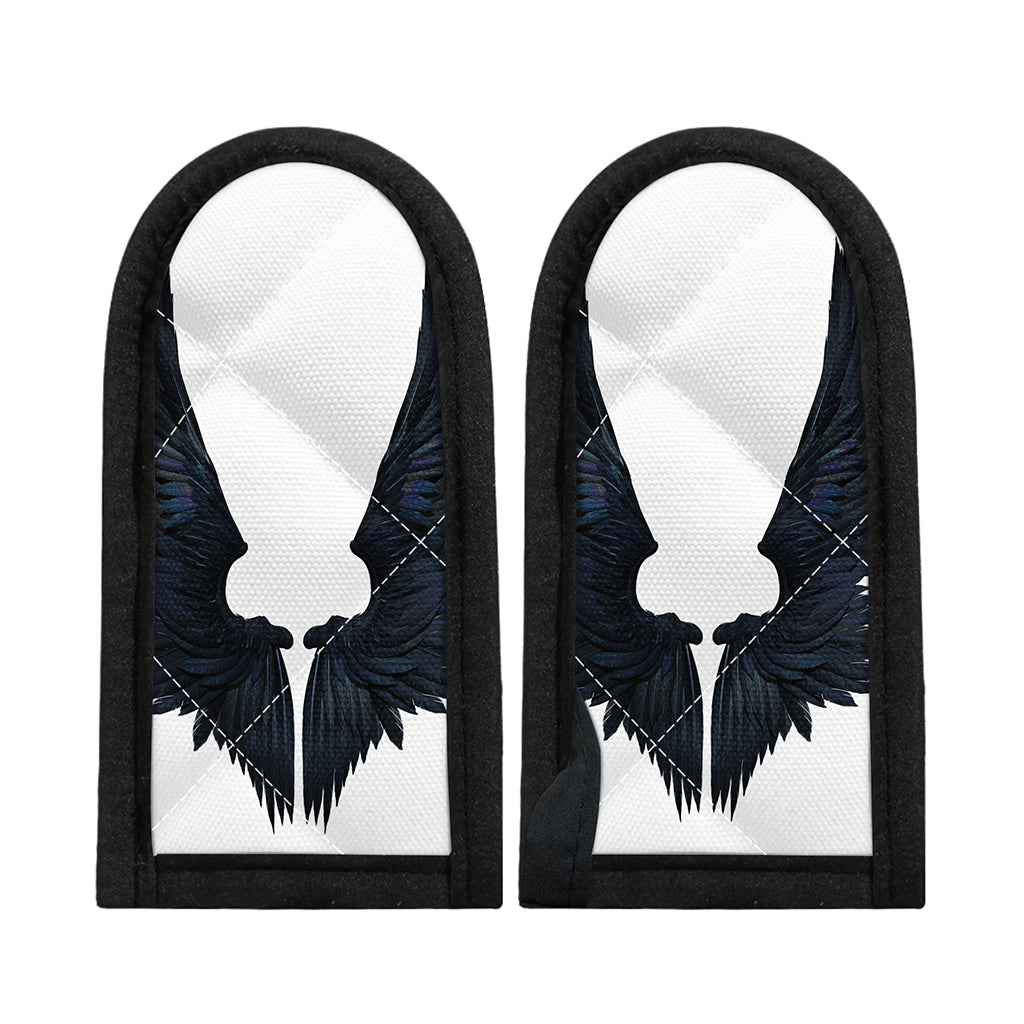 Black Demon Wings Print Skillet Handle Cover