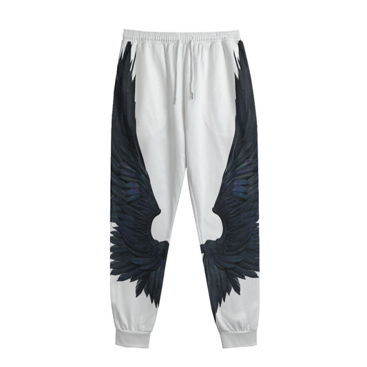 Black Demon Wings Print Sweatpants