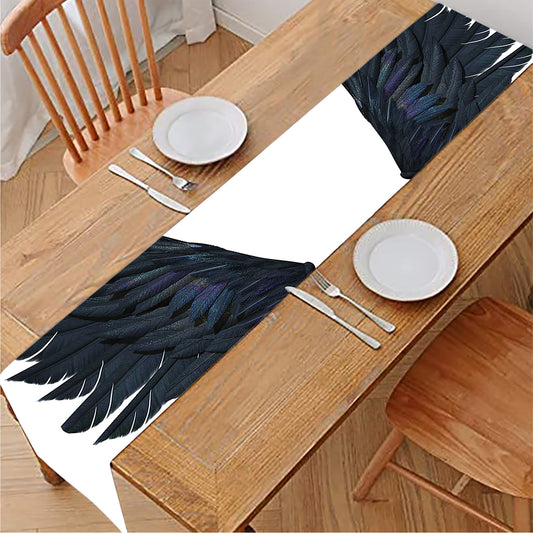 Black Demon Wings Print Table Runner