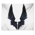 Black Demon Wings Print Tapestry