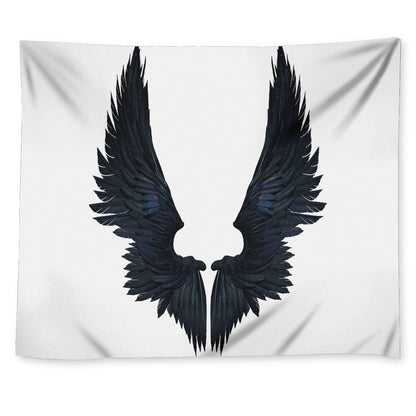 Black Demon Wings Print Tapestry