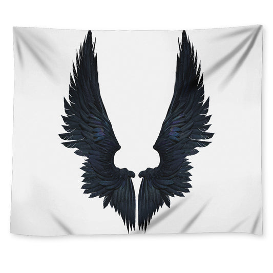 Black Demon Wings Print Tapestry