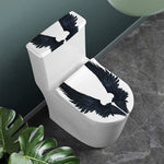 Black Demon Wings Print Toilet Lid And Tank Cover Set