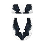 Black Demon Wings Print Toilet Lid And Tank Cover Set