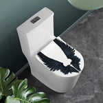 Black Demon Wings Print Toilet Lid Cover