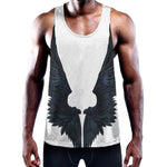 Black Demon Wings Print Training Tank Top