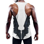 Black Demon Wings Print Training Tank Top