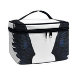 Black Demon Wings Print Travel Makeup Bag
