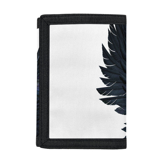 Black Demon Wings Print Trifold Wallet