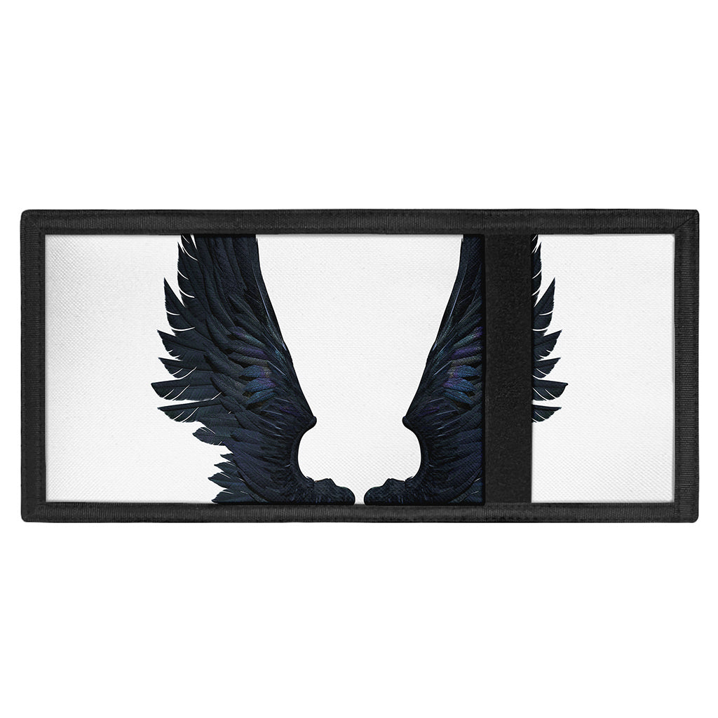 Black Demon Wings Print Trifold Wallet