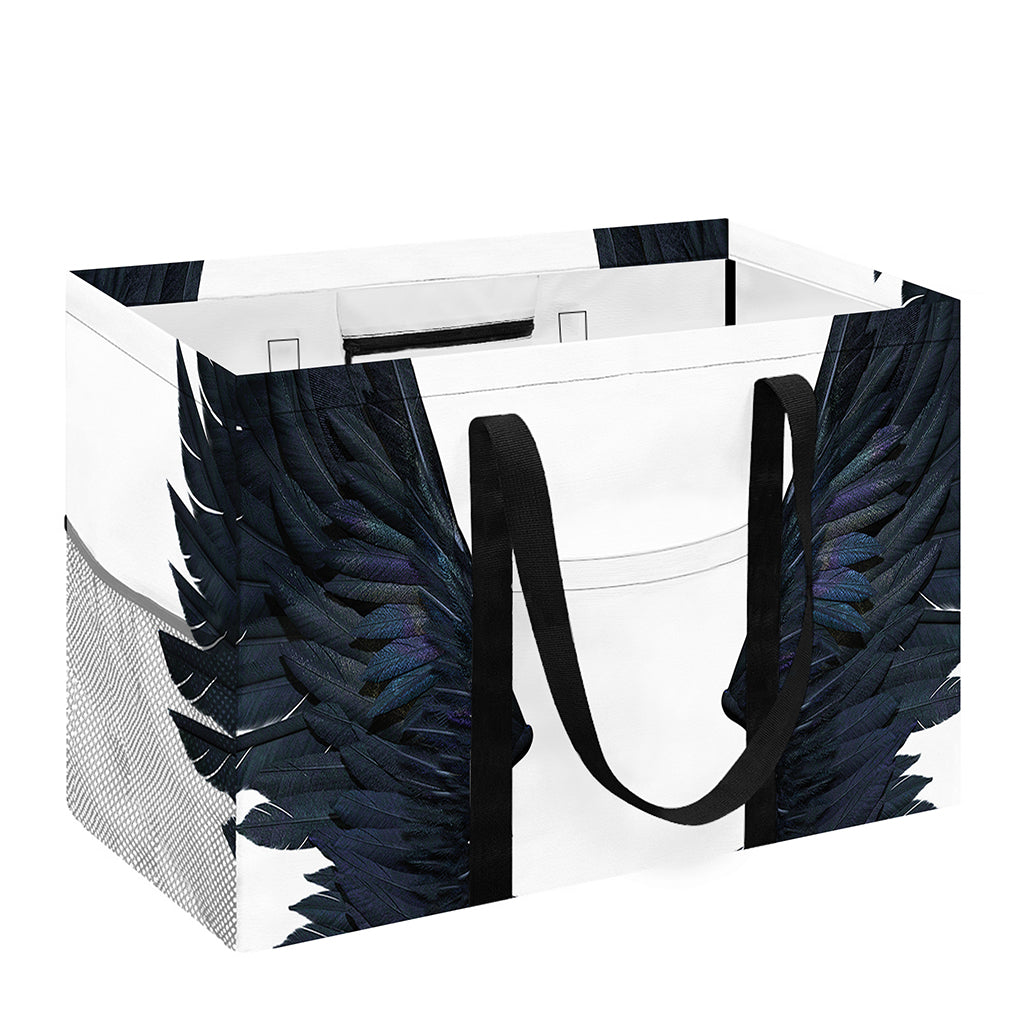 Black Demon Wings Print Utility Tote Bag