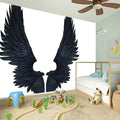 Black Demon Wings Print Wall Sticker